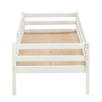 Кровать Сева, спальное место 1600х800, Белый/Массив Берёзы