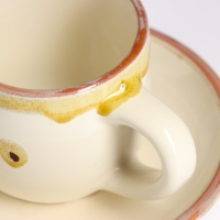 Чайная пара "Форма" 0,2л / 16см, карамель Чайная пара "Форма" 0,2л / 16см, карамель