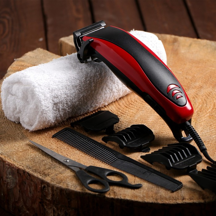Машинка для стрижки Luazon LTRI-14, 15 Вт, 3/6/9/12 мм, 220 В, красная Машинка для стрижки Luazon LTRI-14, 15 Вт, 3/6/9/12 мм, 220 В, красная