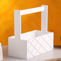 Кашпо деревянное "Эллада большая, сетка", с ручкой, белый, 25×12,5×10(25) см Кашпо деревянное "Эллада большая, сетка", с ручкой, белый, 25×12,5×10(25) см