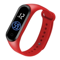 Часы наручные электронные, ремешок силикон, красные Часы наручные электронные, ремешок силикон, красные