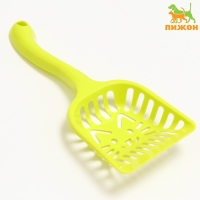 Совок фигурный "Кот" с эргономичной ручкой, 28 х 10 см, зелёный Совок фигурный "Кот" с эргономичной ручкой, 28 х 10 см, зелёный