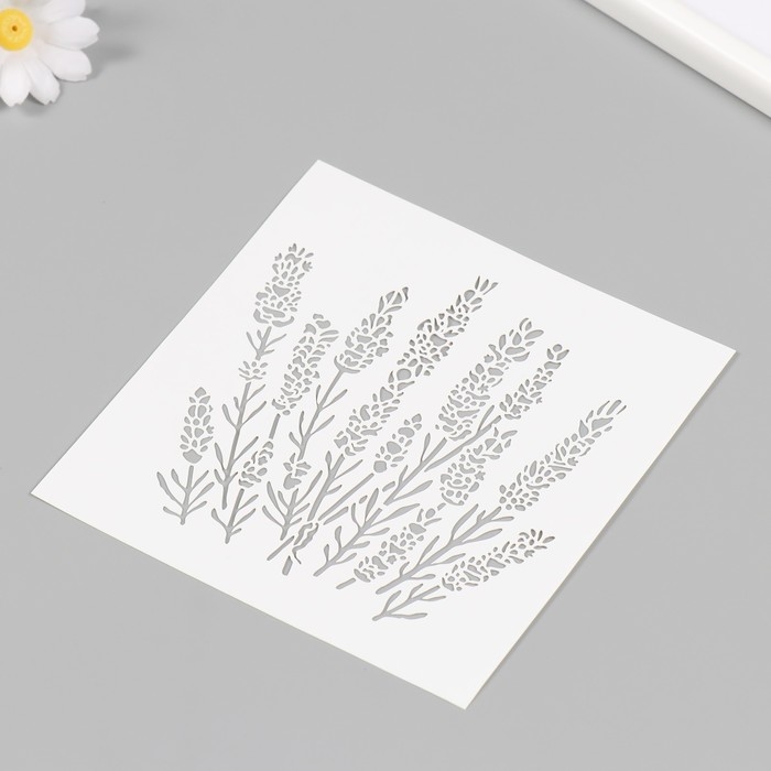 Трафарет пластиковый "Лаванда" 15х15 см