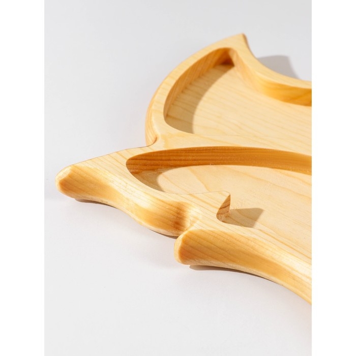 Менажница авторская Adelica &laquo;Лист&raquo;, 35&times;20&times;2,2 см, цельный массив кедра