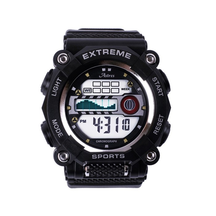 Часы наручные электронные Astres Extreme, d-5.2 см, ремешок силикон Часы наручные электронные Astres Extreme, d-5.2 см, ремешок силикон