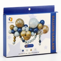 Набор для создания композиций из воздушных шаров, набор 52 шт., коричневый, серебро, синий Набор для создания композиций из воздушных шаров, набор 52 шт., коричневый, серебро, синий