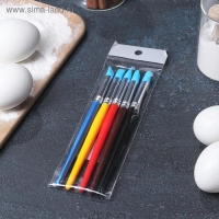 Набор кондитерских кисточек для декорирования «Агат», 5 шт Набор кондитерских кисточек для декорирования «Агат», 5 шт