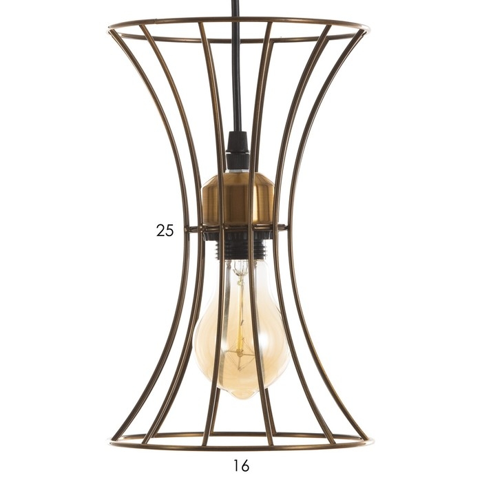 Светильник BayerLux "Анетта" Е27 40Вт золото 16х16х23-123см