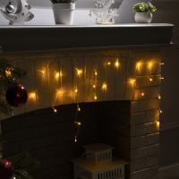 Гирлянда «Бахрома» 1.8 × 0.5 м, IP20, прозрачная нить, 48 LED, свечение жёлтое, 8 режимов, 220 В Гирлянда «Бахрома» 1.8 × 0.5 м, IP20, прозрачная нить, 48 LED, свечение жёлтое, 8 режимов, 220 В