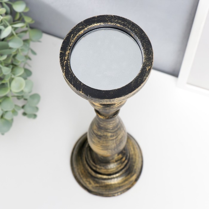 Подсвечник дерево на 1 свечу Подсвечник дерево на 1 свечу "Оскар" медь 37х10х10 см