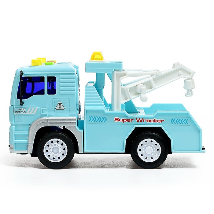 Грузовик-эвакуатор «Сервис», 1:20, свет, звук, инерция Грузовик-эвакуатор «Сервис», 1:20, свет, звук, инерция
