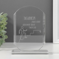 Сувенир стекло стела "Результат" 16х11х4,5 см