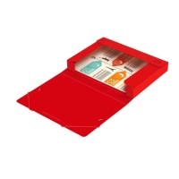 Папка-короб на резинке А4, 500мкм, Calligrata, корешок 25 мм, до 230 листов, тиснение "песок", красная Папка-короб на резинке А4, 500мкм, Calligrata, корешок 25 мм, до 230 листов, тиснение "песок", красная