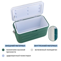 Термоконтейнер "Арктика" 20 л, 52 х 27.5 х 28.5 см, зелёный