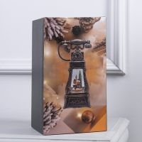 Светодиодная фигура &laquo;Телефон с Дедом Морозом&raquo; 13 &times; 26 &times; 11 см, пластик, батарейки ААх3 (не в комплекте), USB, свечение тёплое белое