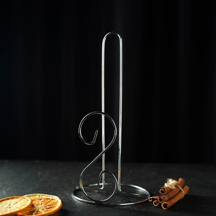 Держатель для бумажных полотенец Доляна, 13,4&times;13, 4&times;28 см, цвет хром