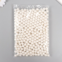 Набор бусин "Жемчуг" d 10 мм, 250 гр, белый