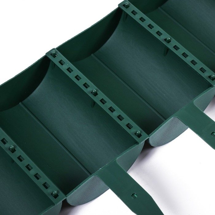 Ограждение декоративное, 24 × 100 см, 10 секций, пластик, зелёное, «Брёвнышко» Ограждение декоративное, 24 × 100 см, 10 секций, пластик, зелёное, «Брёвнышко»