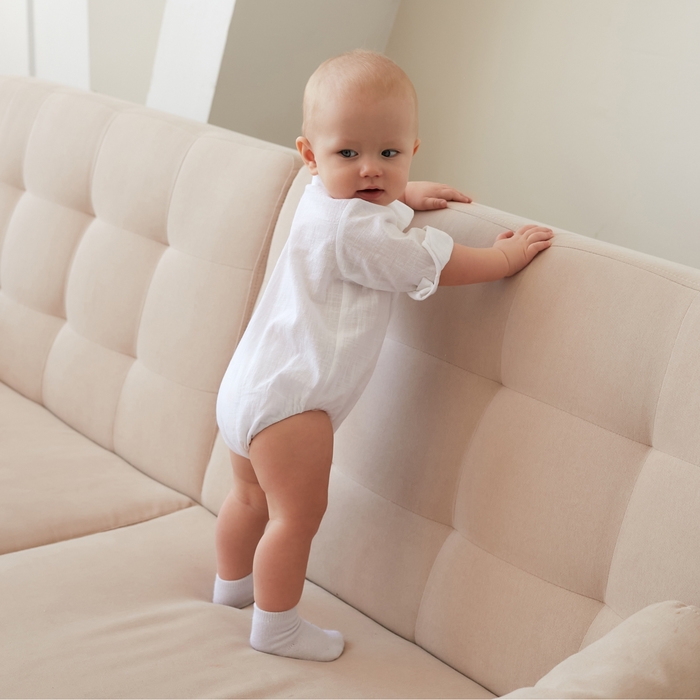 Боди-рубашка для мальчика MINAKU, цвет белый, рост 62-68