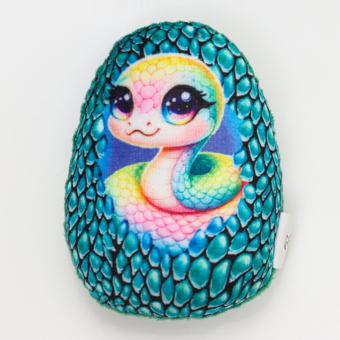 Магнит новогодний мягкий «Змея в яйце», зелёная Магнит новогодний мягкий «Змея в яйце», зелёная