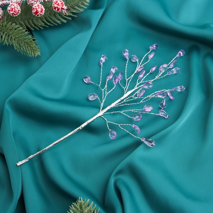 Декор Декор "Хрустальная сказка" 23 см, капелька сиреневая