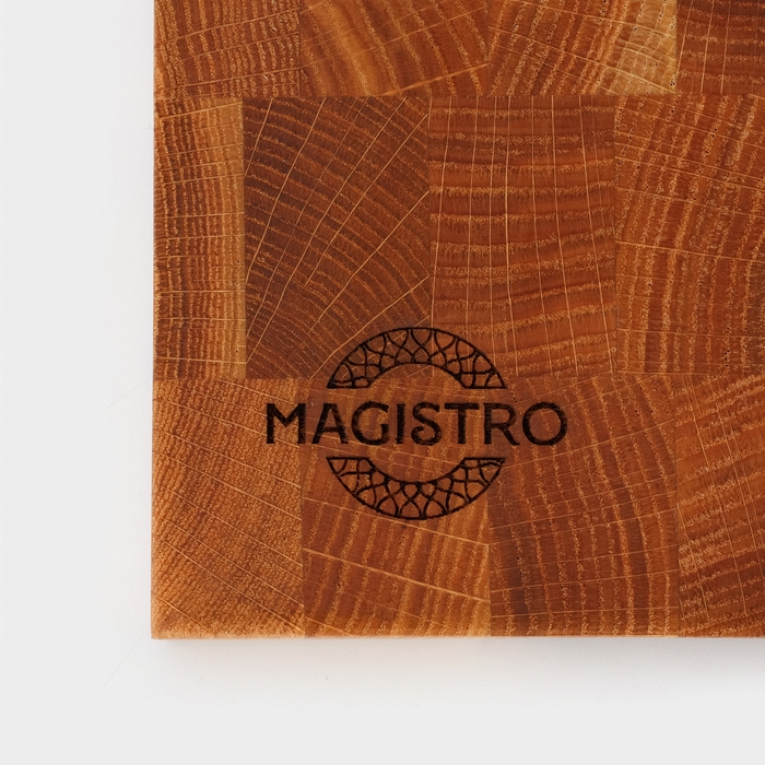 Доска разделочная Magistro premium, торцевая ясень, 30×20×2,5 см, в крафтовой коробке Доска разделочная Magistro premium, торцевая ясень, 30×20×2,5 см, в крафтовой коробке