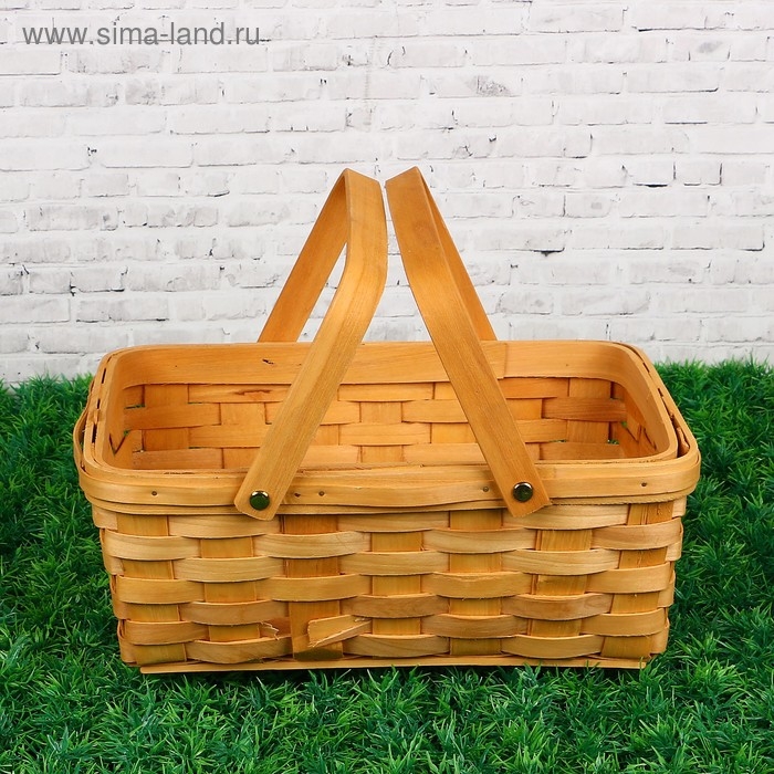 Корзинка &laquo;Лукошко&raquo;, 31,5&times;21,5&times;12/25,5 см, шпон