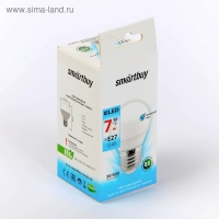 Лампа cветодиодная Smartbuy, Е27, G45, 7 Вт, 4000 К, дневной белый свет Лампа cветодиодная Smartbuy, Е27, G45, 7 Вт, 4000 К, дневной белый свет