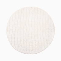 Ковер Этель "Waves" Ø 100 см, молочный, 70% хлопок, 30% п/э, 1500 г/м2 Ковер Этель "Waves" Ø 100 см, молочный, 70% хлопок, 30% п/э, 1500 г/м2
