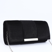 Сумка-клатч на магните, длинная цепь, цвет чёрный Сумка-клатч на магните, длинная цепь, цвет чёрный