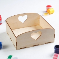 Заготовка для декупажа "Лоток для хлеба "Сердечко" 20 х 20 см Заготовка для декупажа "Лоток для хлеба "Сердечко" 20 х 20 см