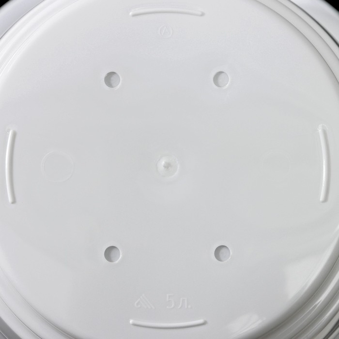 Горшок для цветов с поддоном &laquo;Виола&raquo;, 5 л, пластиковый, цвет белый