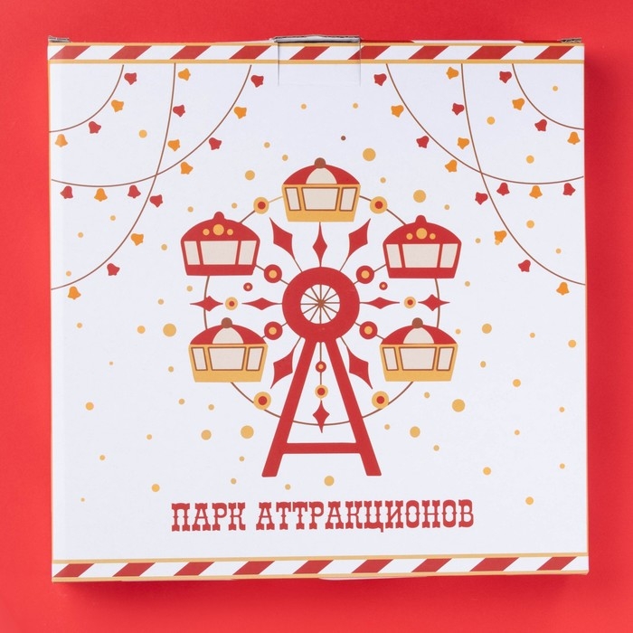 Менажница новогодняя Доляна &laquo;Парк аттракционов&raquo;, 5 ячеек, 25,5&times;3,1 см, керамика, цвет белый