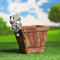 Фигурное кашпо "Ящик с котятами" 16х18х20см Фигурное кашпо "Ящик с котятами" 16х18х20см
