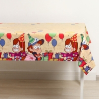 Скатерть одноразовая праздничная 120х180 см, 35 мкр, Гравити Фолз Скатерть одноразовая праздничная 120х180 см, 35 мкр, Гравити Фолз