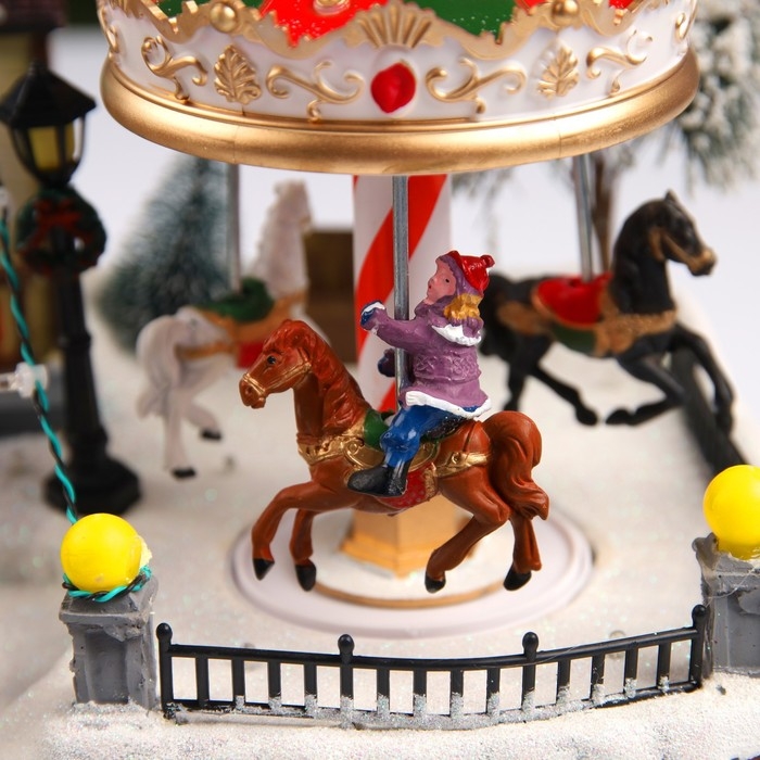 Светодиодная фигура &laquo;Рождественский парк&raquo; 43 &times; 23 &times; 22 см, полистоун, батарейки ААх3 (не в комплекте), USB, свечение мульти