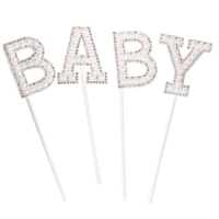 Топпер &laquo;Малыш&raquo;, в наборе 4 шт., цвет белый