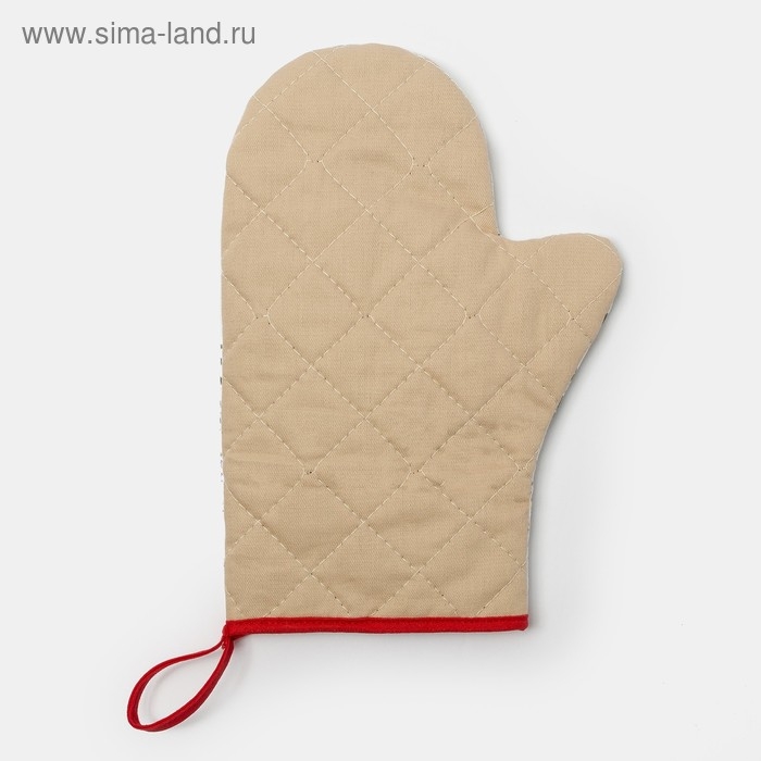 Новый год. Варежка-прихватка "Зимнее волшебство" 20х28см,100% хлопок, ватин 250г/м2