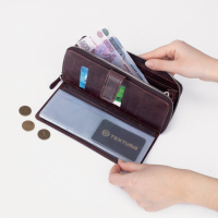 Портмоне мужское на молнии TEXTURA, для купюр, для карт, для монет, цвет коричневый