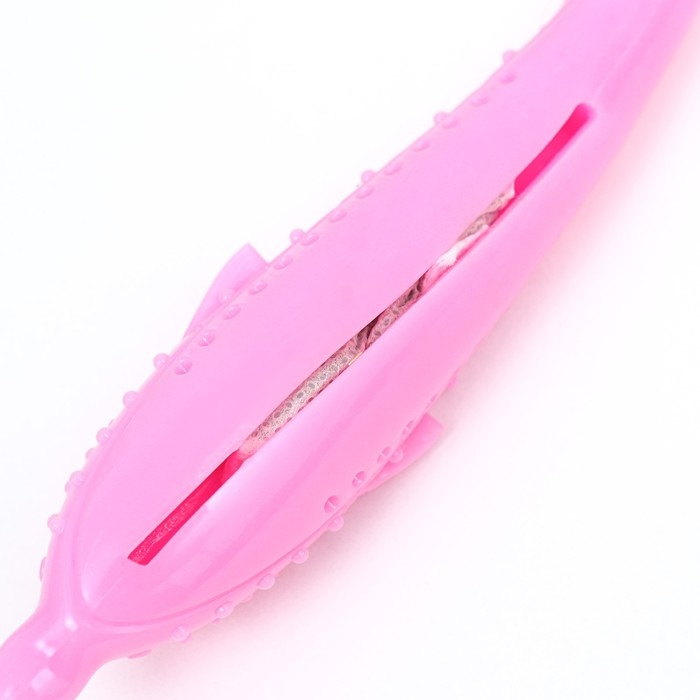 Игрушка для кошек с кошачьей мятой Игрушка для кошек с кошачьей мятой "Дельфин", 17 см, розовая