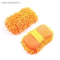 Губка для мытья авто, 24×11 см, микрофибра, микс Губка для мытья авто, 24×11 см, микрофибра, микс