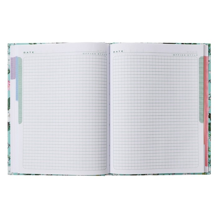 Бизнес-блокнот А5, 80 листов, в клетку, Floral collection, твёрдая обложка, 5-цветный блок, блок 65г/м2 Бизнес-блокнот А5, 80 листов, в клетку, Floral collection, твёрдая обложка, 5-цветный блок, блок 65г/м2