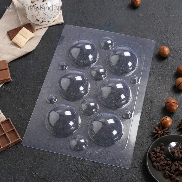 Форма для шоколада и конфет пластиковая &laquo;Сферы&raquo;, 6 см, цвет прозрачный