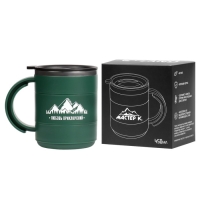 Термокружка "Мастер К" Поход "Любовь приключений", 450 мл, сохраняет тепло 2 ч, зеленая Термокружка "Мастер К" Поход "Любовь приключений", 450 мл, сохраняет тепло 2 ч, зеленая