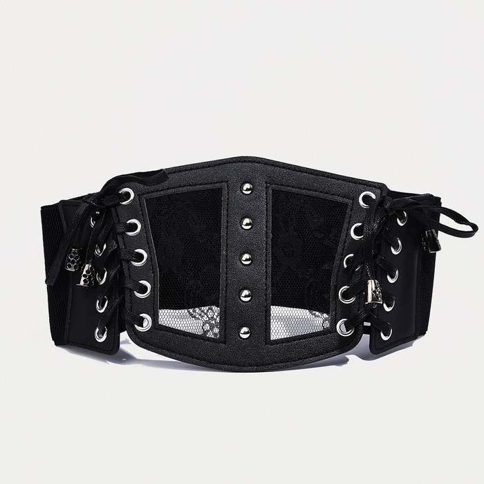 Корсет на молнии, высота 10-15 см, на кнопках, цвет чёрный Корсет на молнии, высота 10-15 см, на кнопках, цвет чёрный