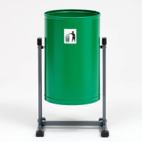 Урна уличная &laquo;Уралочка Бюджет&raquo; 21 л, 35 х 55 х 26,5 см, зеленая, бак 0,6 мм