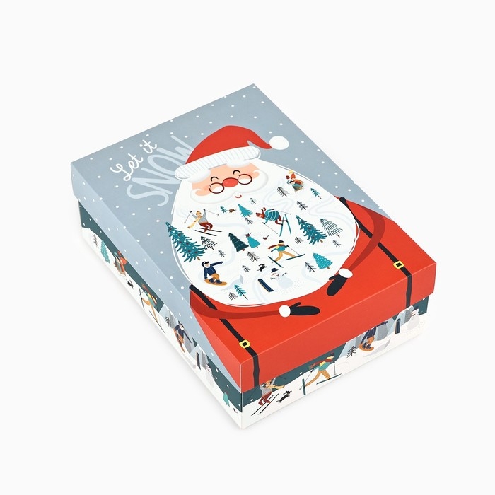 Коробка подарочная новогодняя складная &laquo;Новогодние истории&raquo;, 21 х 15 х 7 см, Новый год