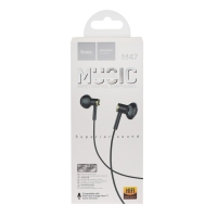 Наушники Hoco M47, проводные, вкладыши, микрофон, 3.5 мм, 1.2 м, черные