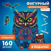 Пазлы деревянные фигурные &laquo;Сова&raquo;, 160 элементов