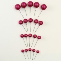 Набор топперов &laquo;Бусины&raquo;, набор 20 шт., цвет бордовый